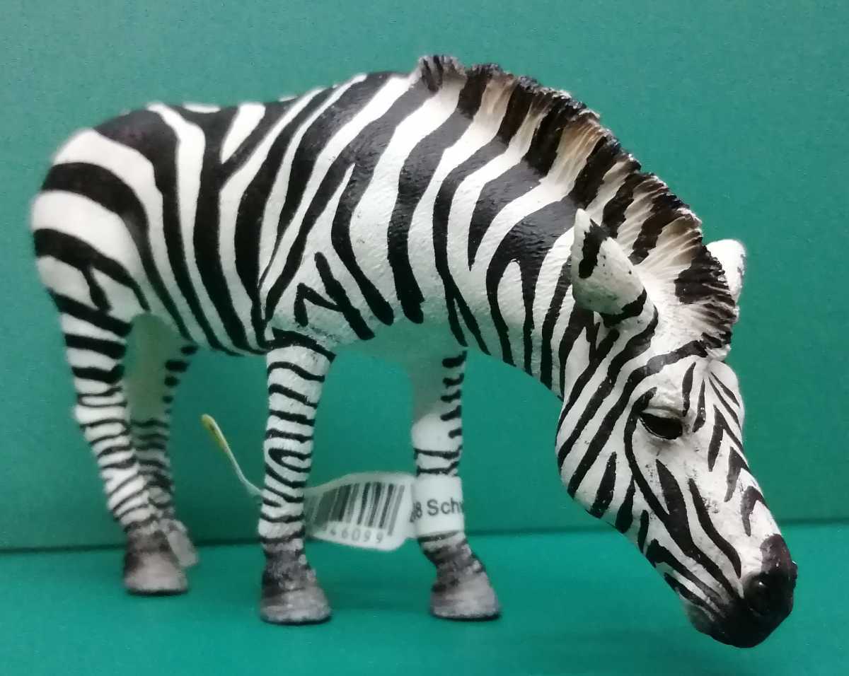 Schleich シュライヒ シマウマ 食 Zebra Grazing 廃版 フィギュアの画像5