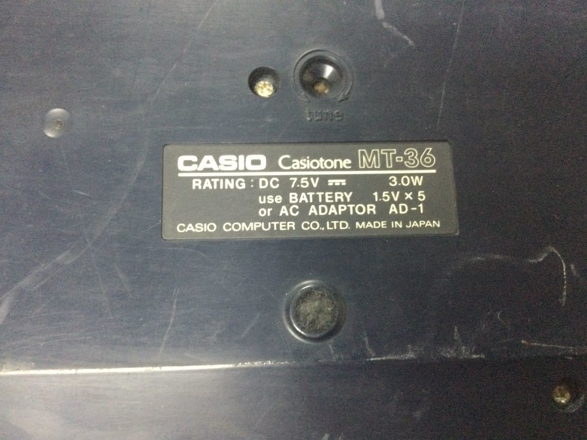 CACIO keyboard Casio tone MT-36 operation not yet verification Casio Casiotone
