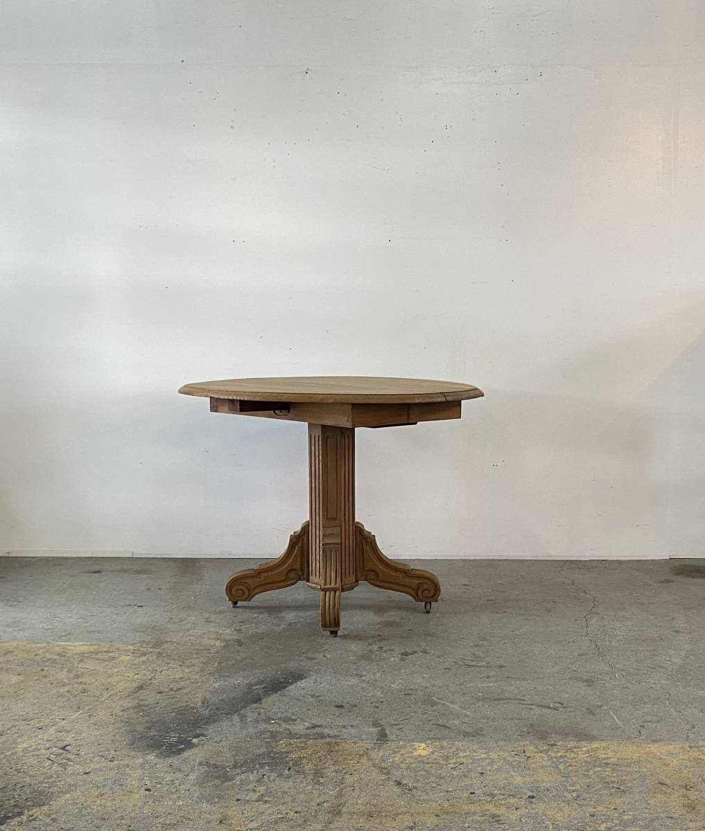 フランス アンティーク Pedestal Oak Oval Table テーブル チェア 店舗什器 ドア