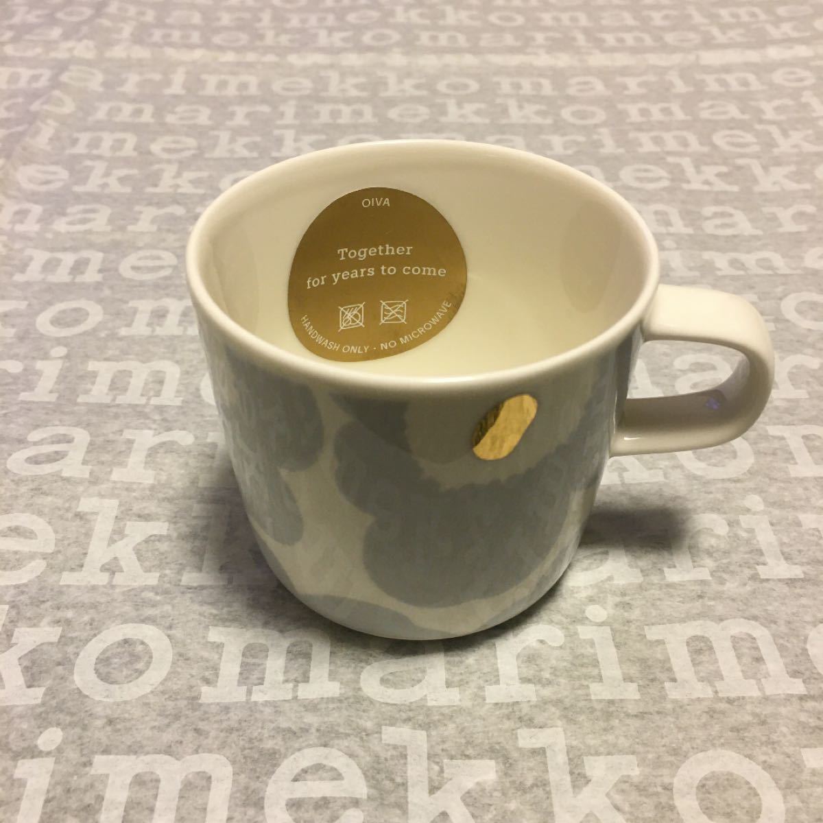 新品入荷 【未使用】marimekko マリメッコ マグカップ アイシーグレー