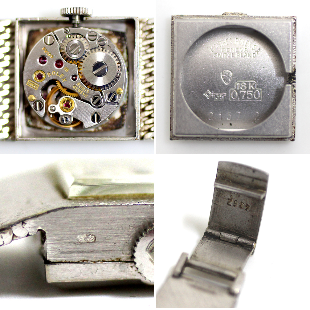 【ROLEX】ロレックス プレシジョン アンティーク K18WG ホワイトゴールド Cal.1400 手巻き 腕時計 レディース ヴィンテージの画像9