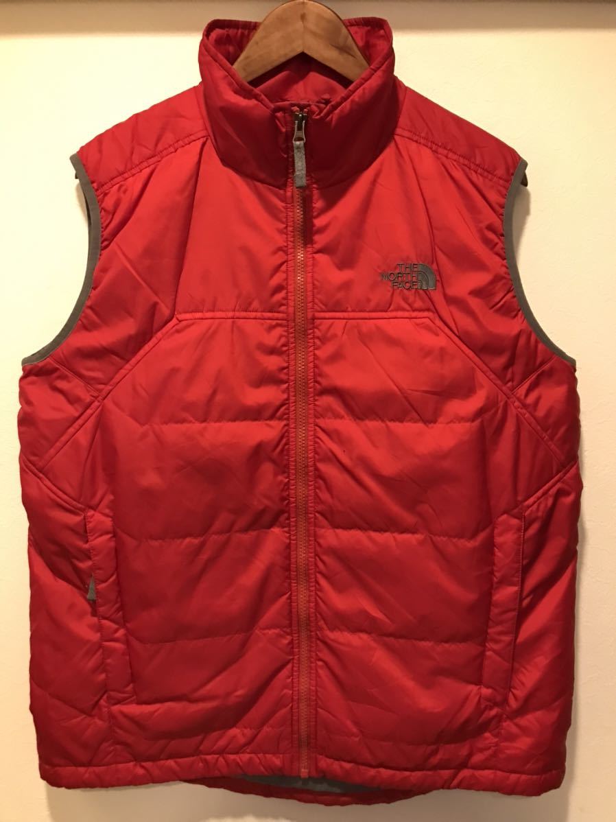 《送料込み》THE NORTH FACE ノースフェイス 中綿入り ナイロンベスト the north face アウトドア キャンプ ウインタースポーツ スノボ古着