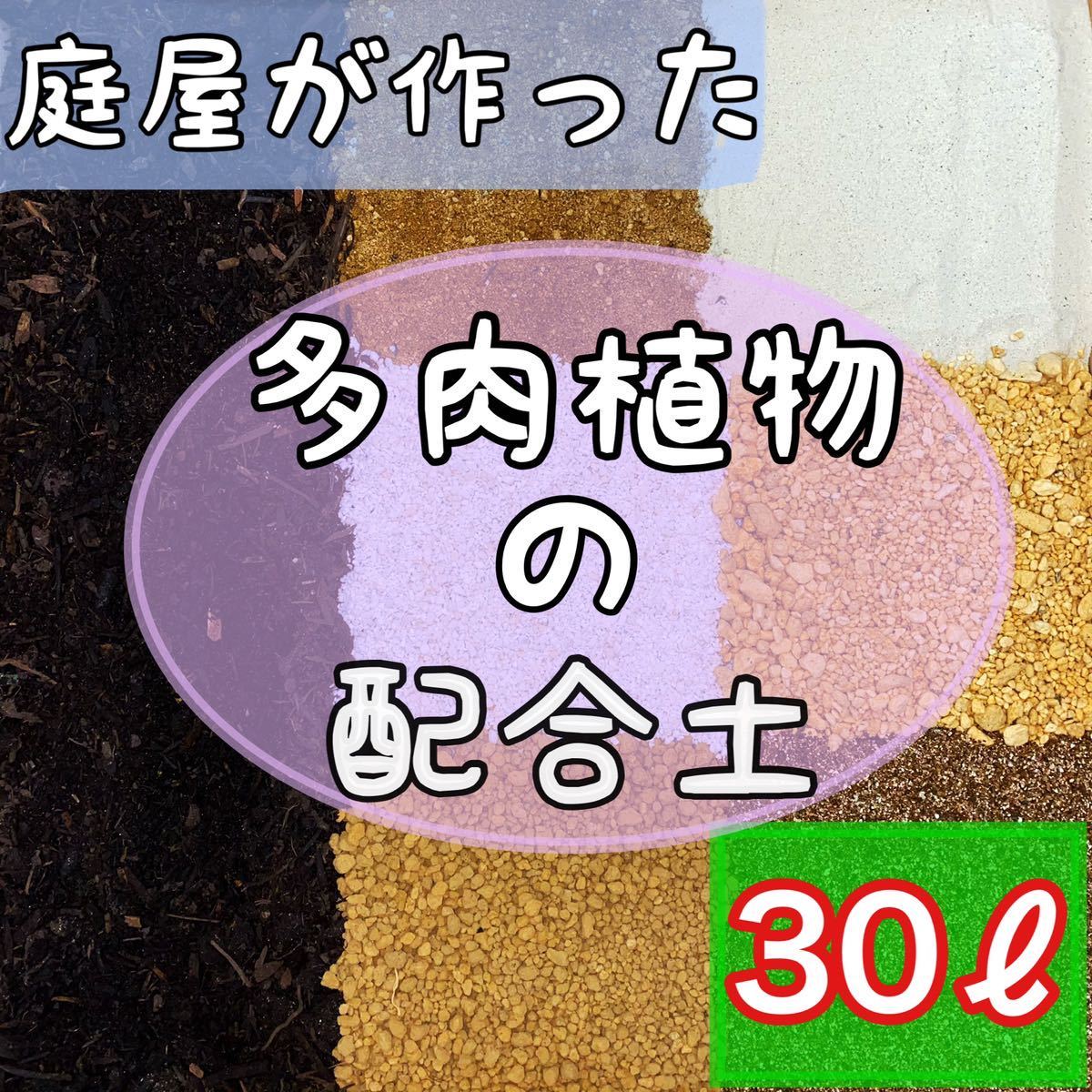 庭屋が作った多肉用配合土 30リットル 多肉植物 サボテン 挿木 1周年記念イベントが 魂根植物 観葉植物 種まき