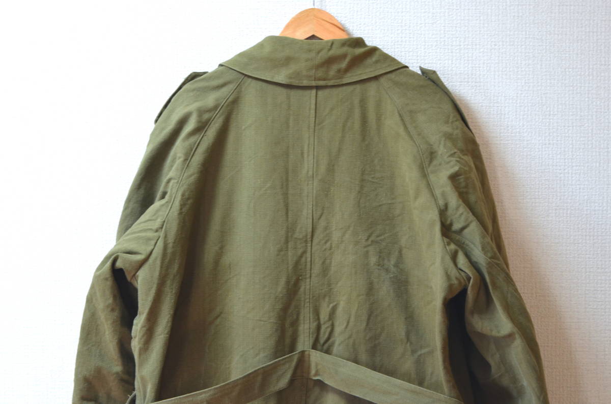 40-50 period / France army /M-35/ motorcycle coat / Vintage / jacket / euro / Work /linen/ England / French / Belgium / army 