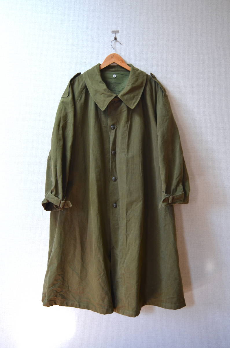 40-50 period / France army /M-35/ motorcycle coat / Vintage / jacket / euro / Work /linen/ England / French / Belgium / army 