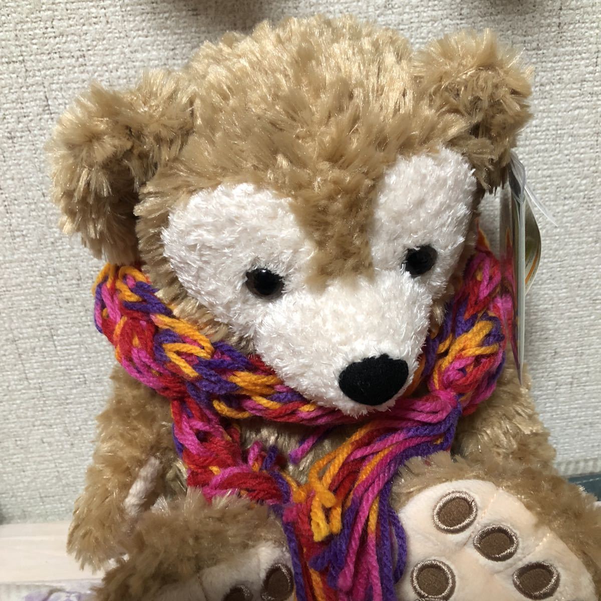  hand-knitted muffler approximately 43cm for children soft toy put on . change hand made sample Disney Duffy 