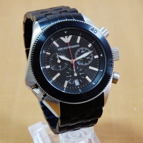 ARMANI エンポリオ アルマーニ GMT クロノグラフ AR0547 正規品 腕時計