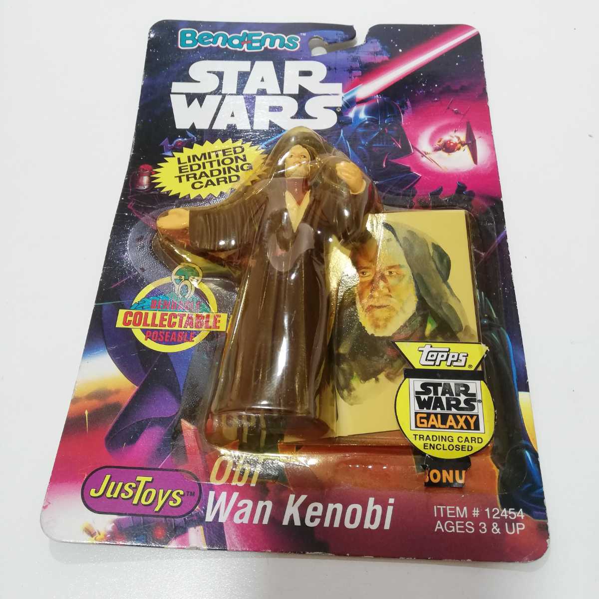 1993 JusToys BendEms STARWARS Obi Wan Kenobi FIGURE スターウォーズ オビ=ワン・ケノービ フィギュア 未開封_画像1