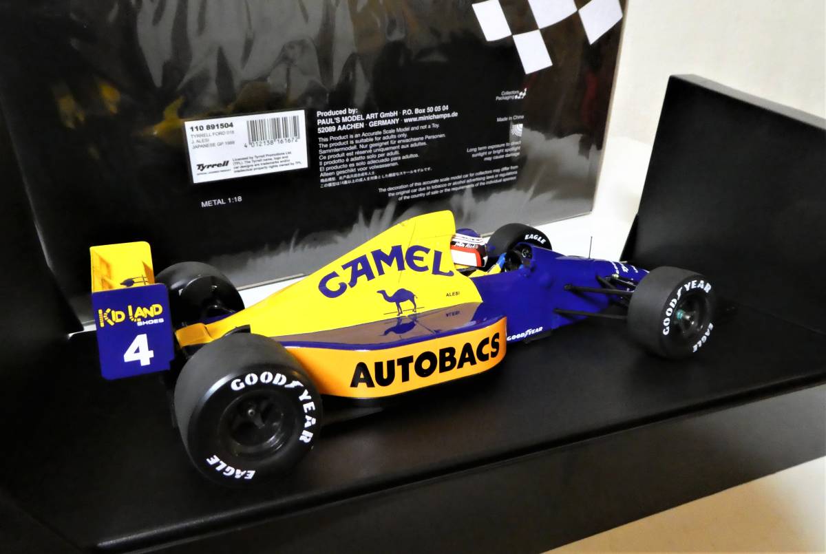1:18 ティレル Tyrrell 018 日本GP 1989 キャメル仕様 J.アレジ #4｜代購幫