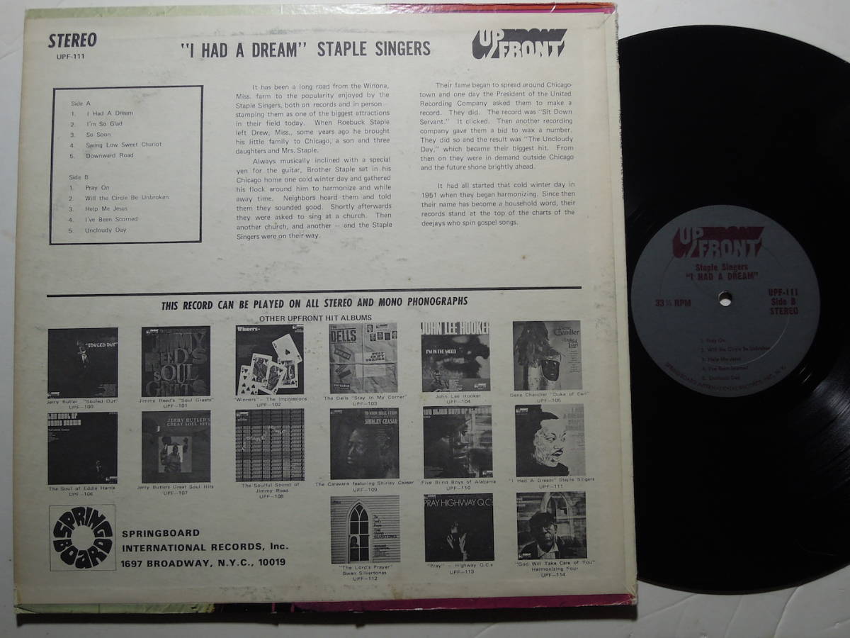 Staple Singers・I Had A Dream　US LP_21122905