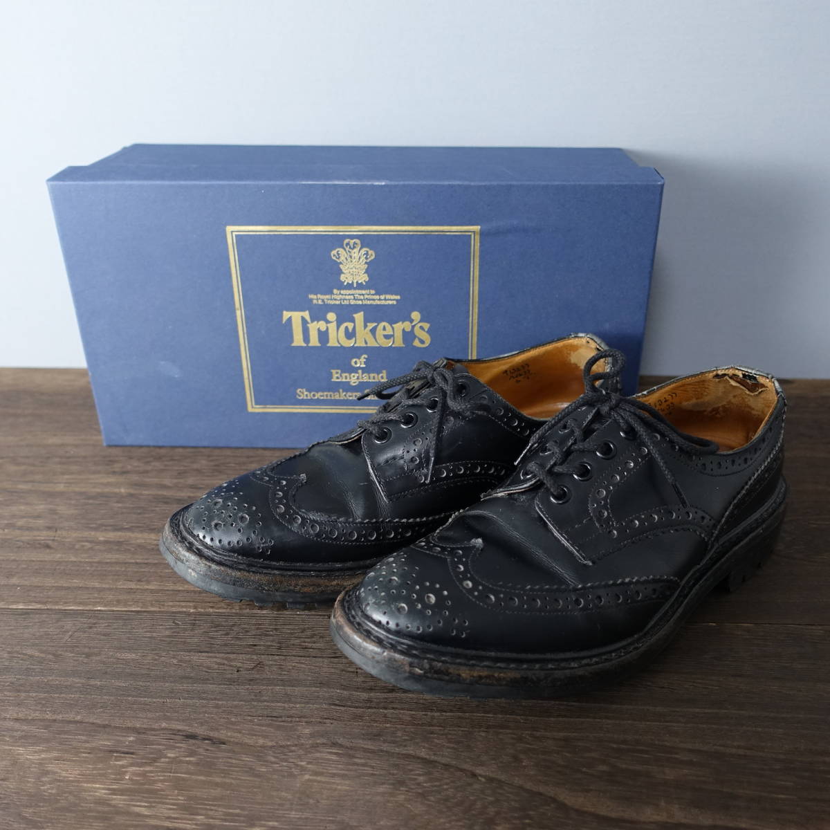 Tricker's トリッカーズ コードバン メダリオン ダービーシューズ-