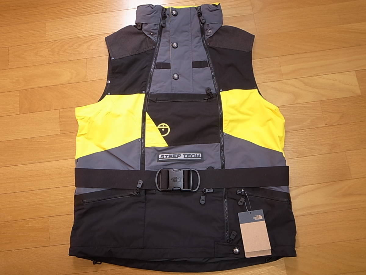 【送料無料 即決】海外限定 THE NORTH FACE STEEP TECH APOGEE VEST L 新品イエロー黒 Lightning Yellow TNF Blackスティープテック ベスト_画像1