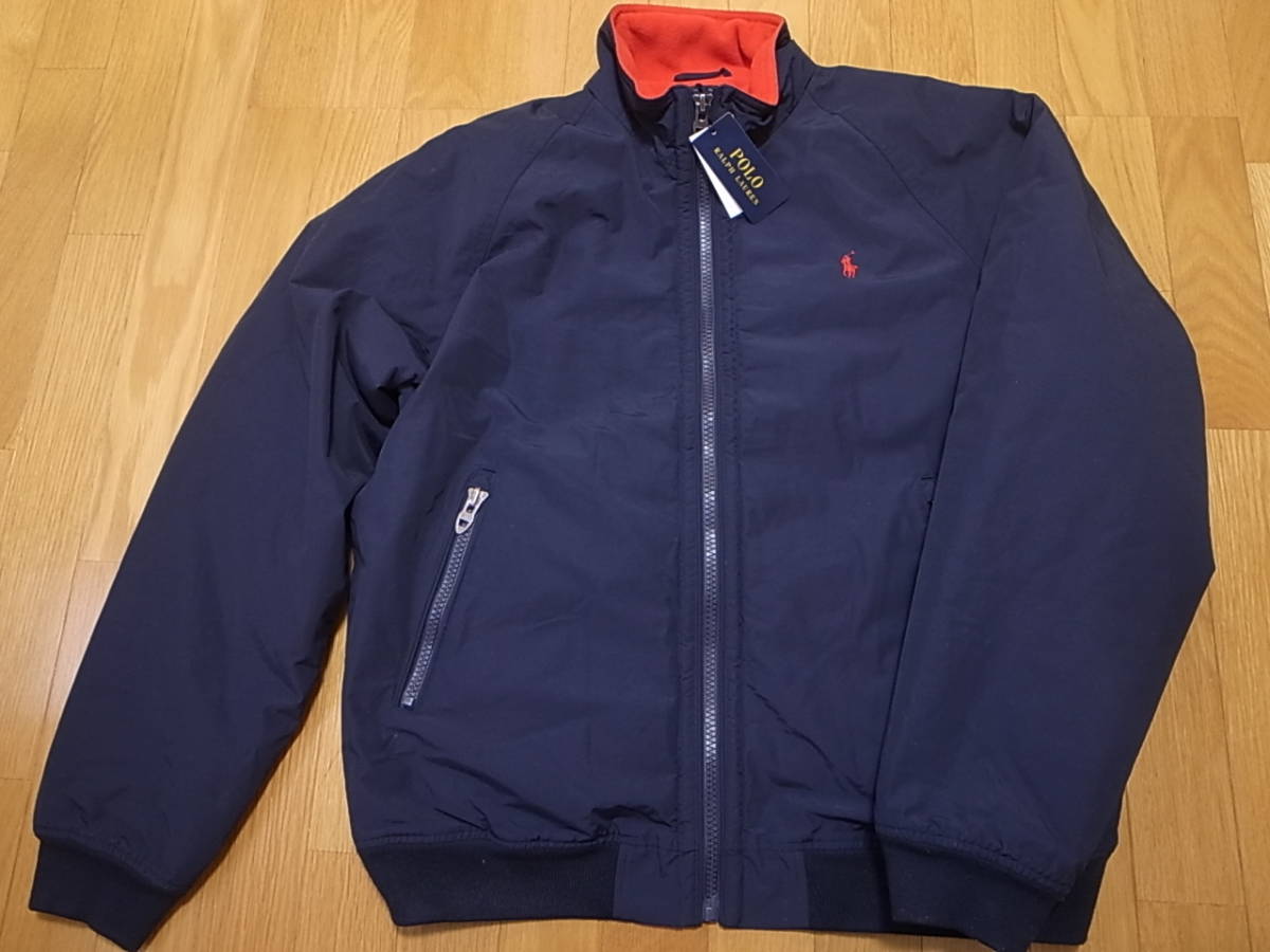 【送料無料 即決】Polo Ralph Lauren Portage Jacket Aviator Navy ネイビーxレッド 紺赤 XLサイズ 新品 ナイロン フリース TALONジッパー