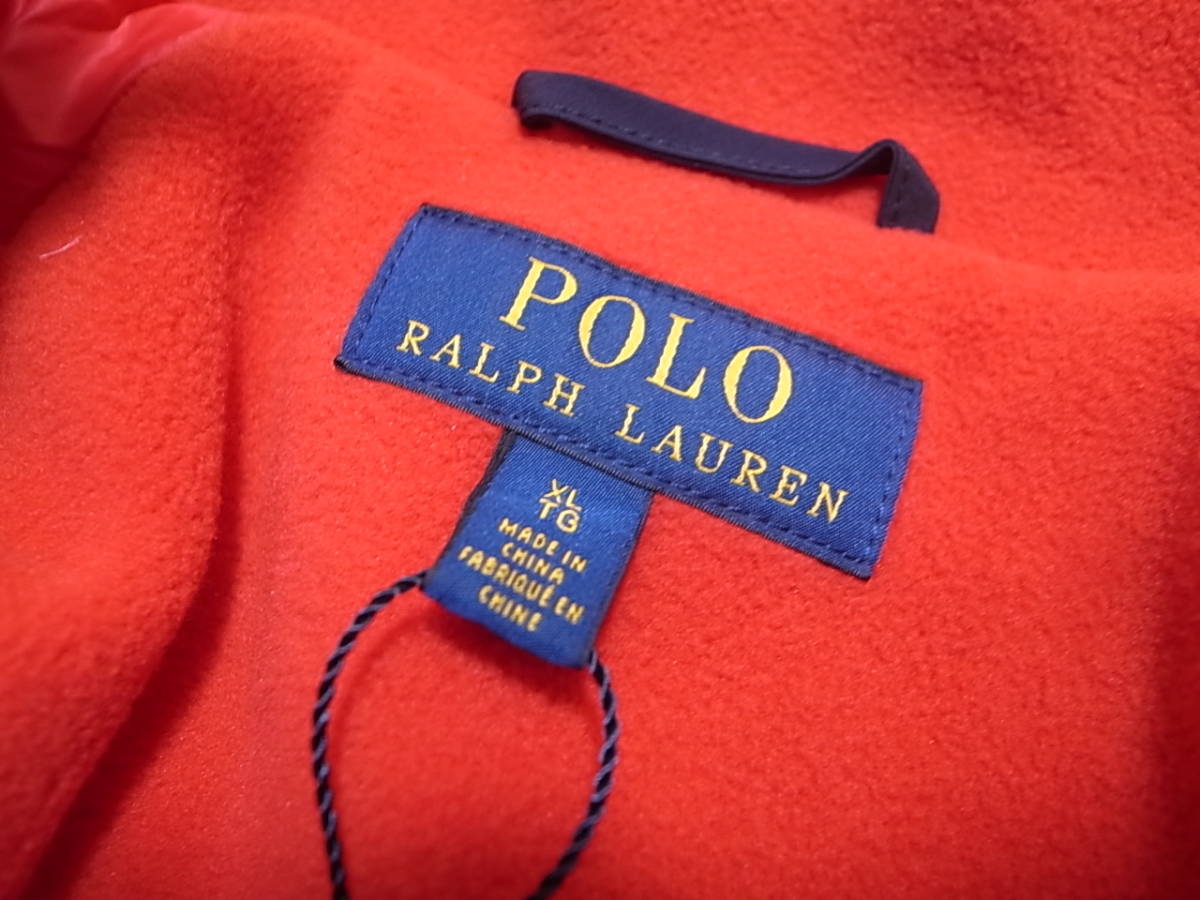 【送料無料 即決】Polo Ralph Lauren Portage Jacket Aviator Navy ネイビーxレッド 紺赤 XLサイズ 新品 ナイロン フリース TALONジッパー