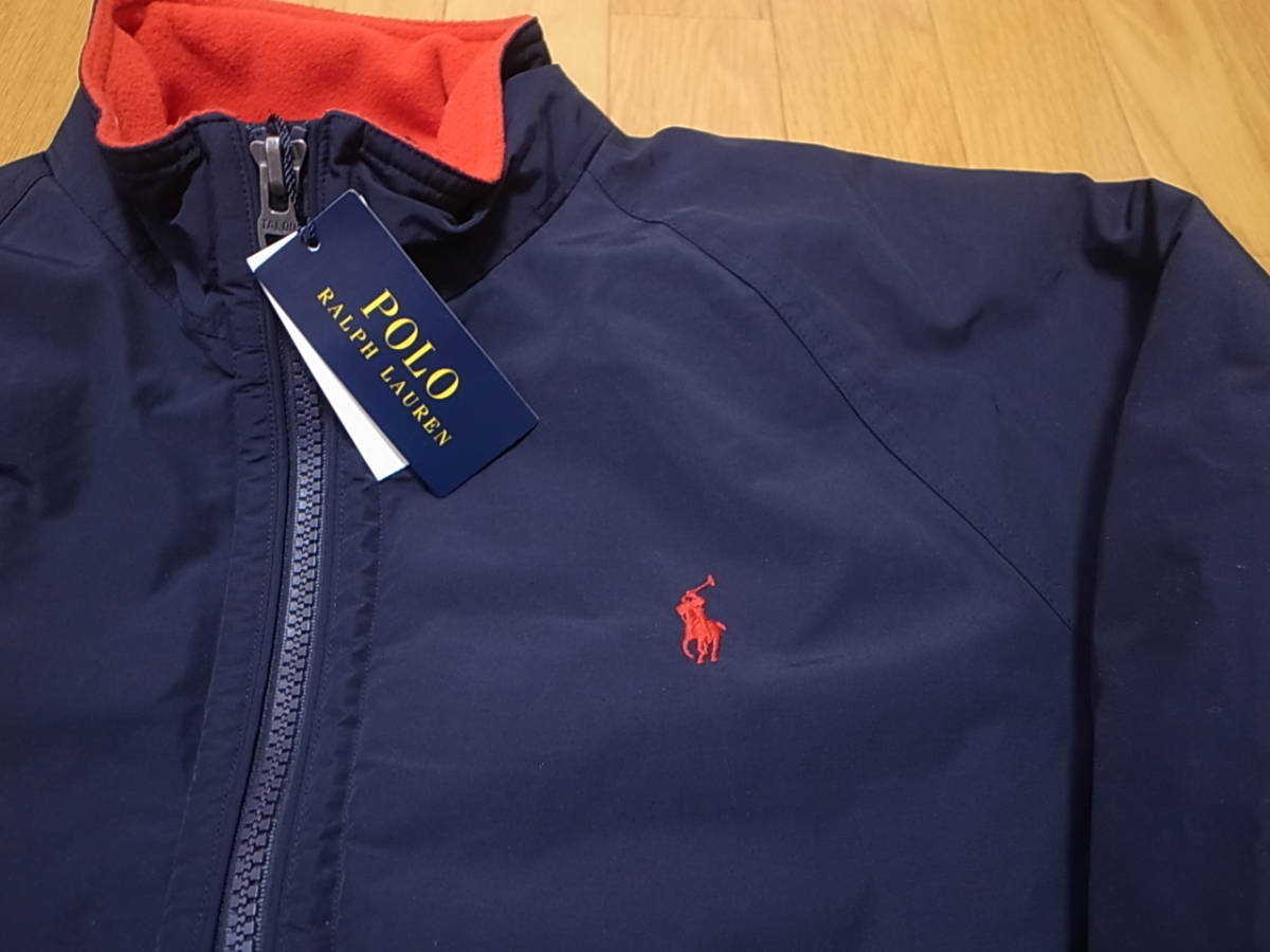 【送料無料 即決】Polo Ralph Lauren Portage Jacket Aviator Navy ネイビーxレッド 紺赤 XLサイズ 新品 ナイロン フリース TALONジッパー