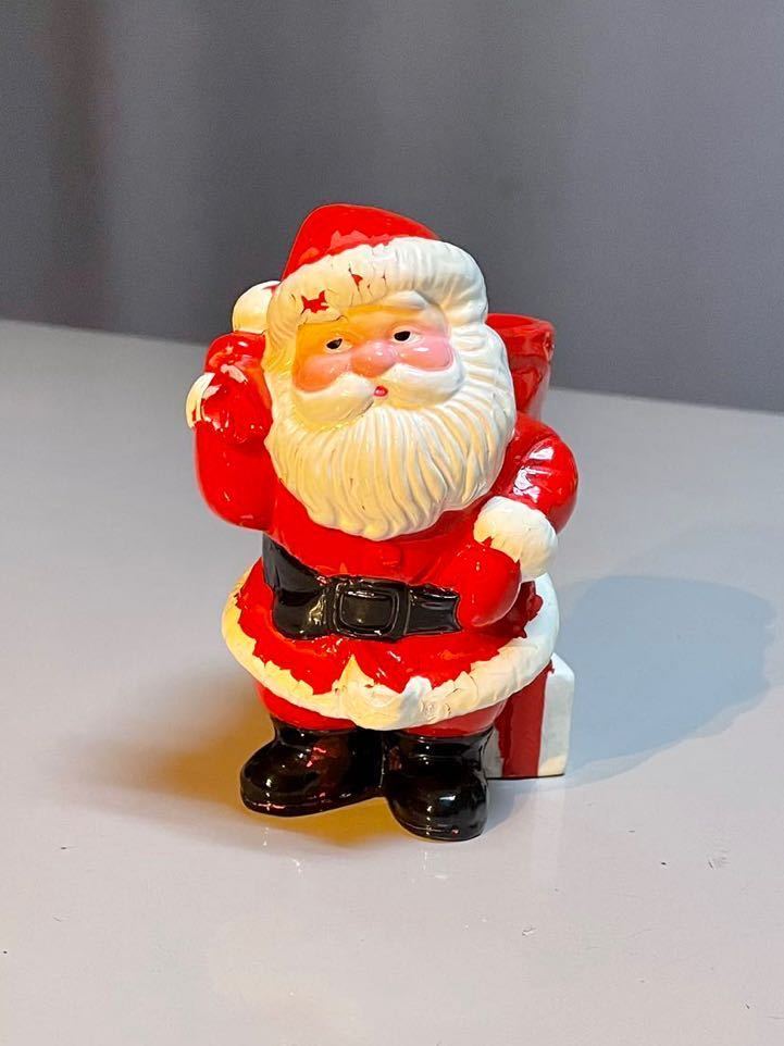 オールドジャパン 米國輸出用 クリスマス陶器置物 ( キャンドルサンタ )