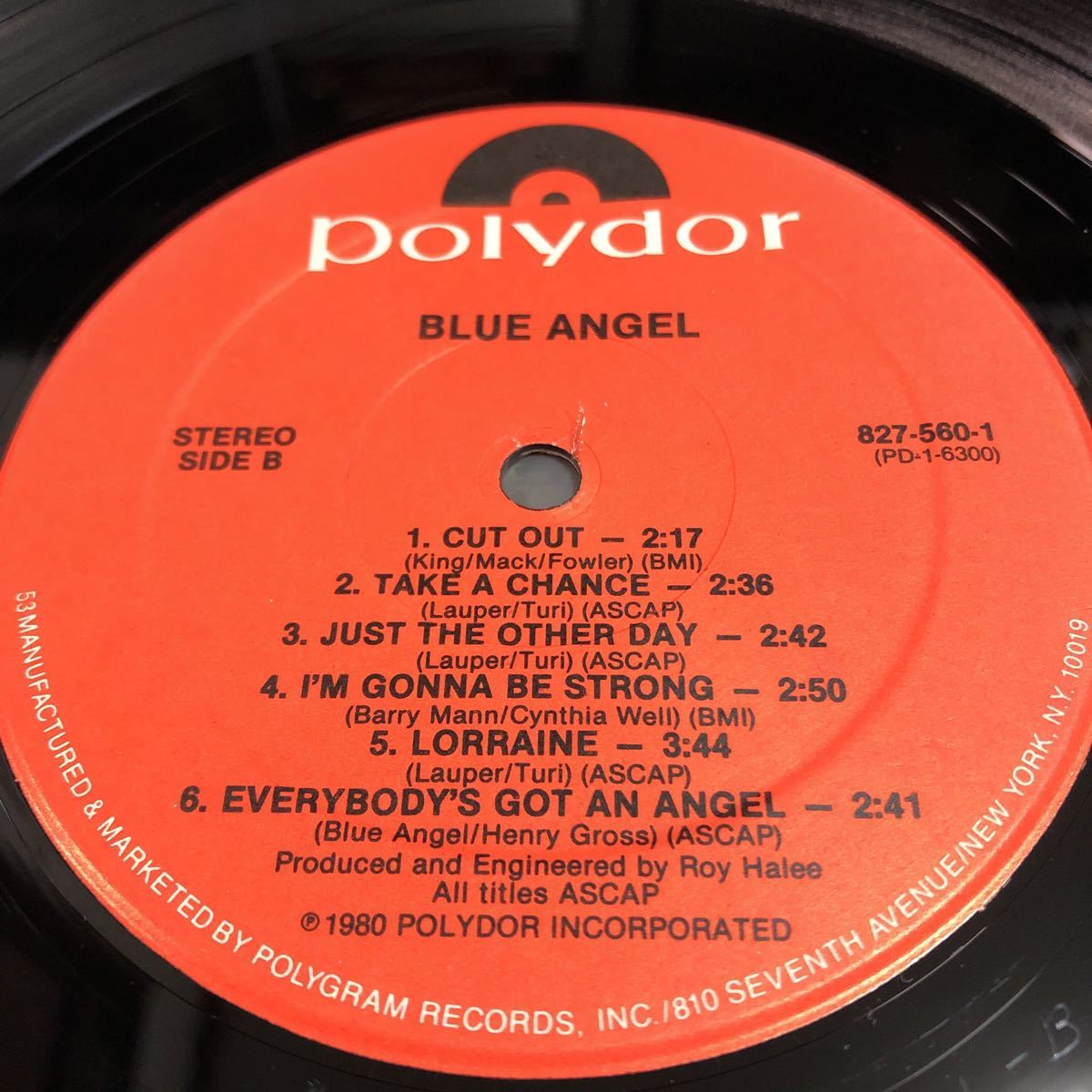 送料込み【カット盤】LP BLUE ANGEL ブルー・エンジェル　シンディ・ローパー_画像6