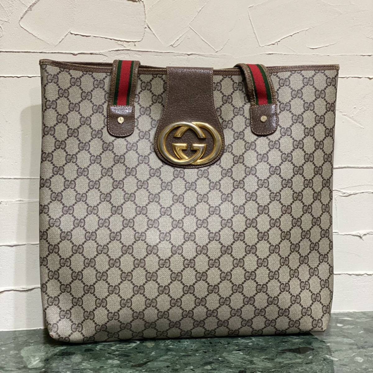 OLD GUCCI シェリーライン PVC トートバッグ 4732 新しい季節 www