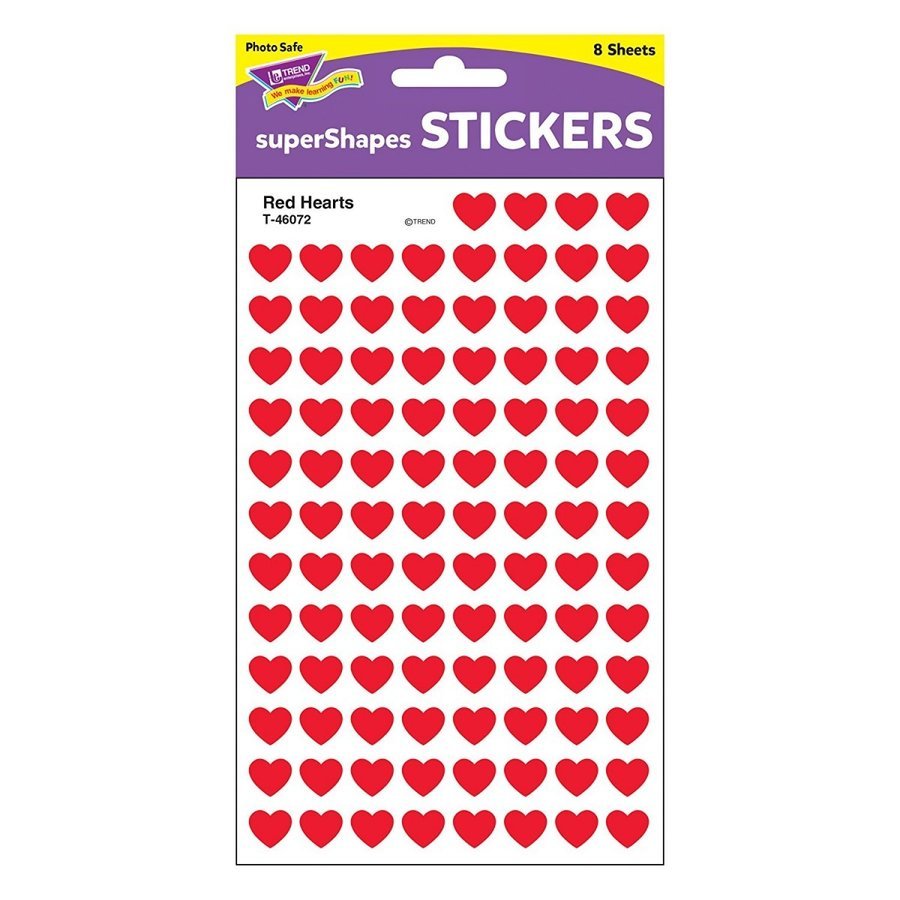 TREND トレンド Stickers Red Hearts ごほうびシールハート 赤 ごほうび ８００枚パック [T46072]_画像1