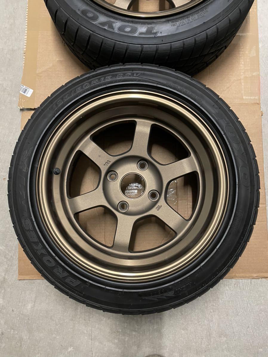 RAYS ボルクレーシング TE37 15インチ 8J 114.3 4穴 オフセット0 AE86