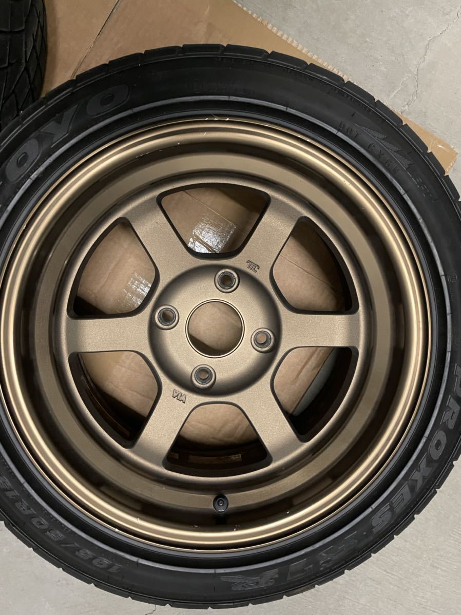 RAYS ボルクレーシング TE37 15インチ 8J 114.3 4穴 オフセット0 AE86