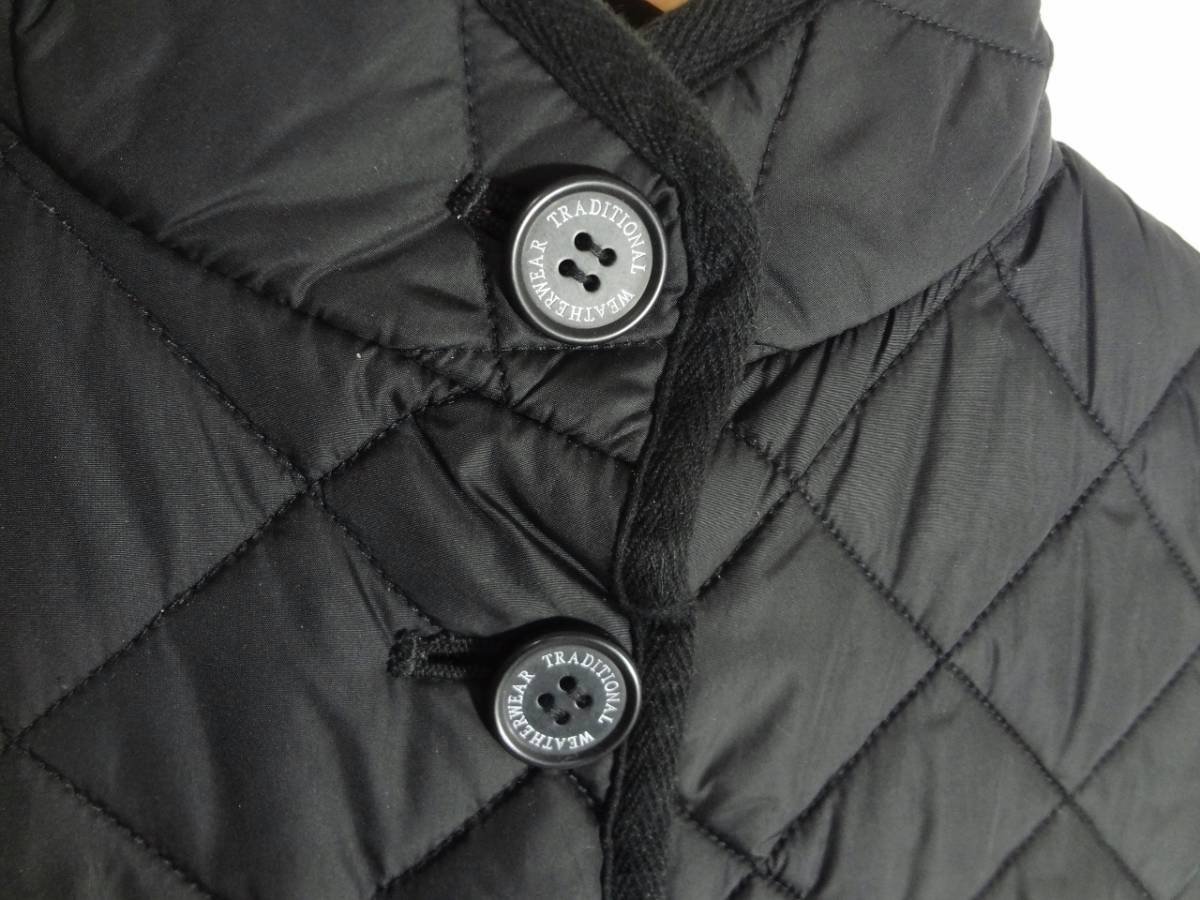 【良品】Traditional Weatherwear トラディショナルウェザーウェア 　キルティングジャケット　サイズ32　黒　ナイロン_画像2