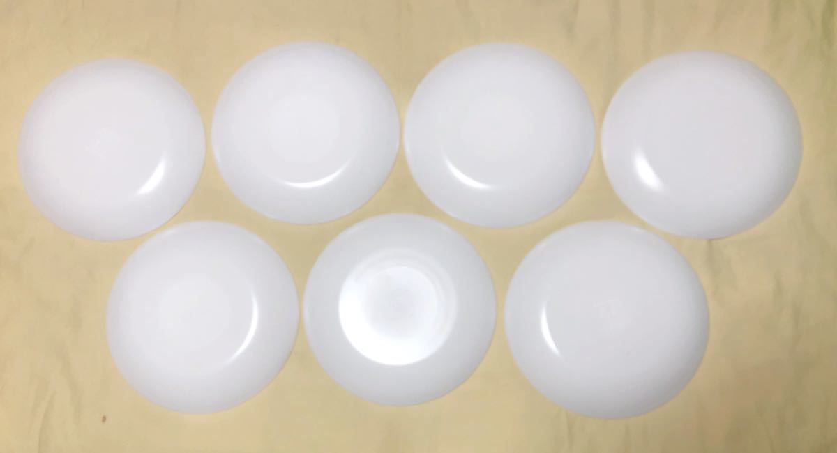 アルコパル　フランス製　耐熱強化ガラス　白いスマイルディッシュ　大皿7枚_画像4