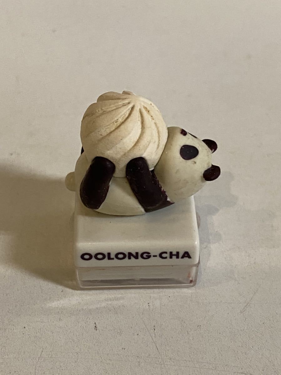 サントリー 烏龍茶 ＯＯＬＯＮＧ－ＣＨＡ　パンダスタンプ 白 こんばんは インクなし_画像1