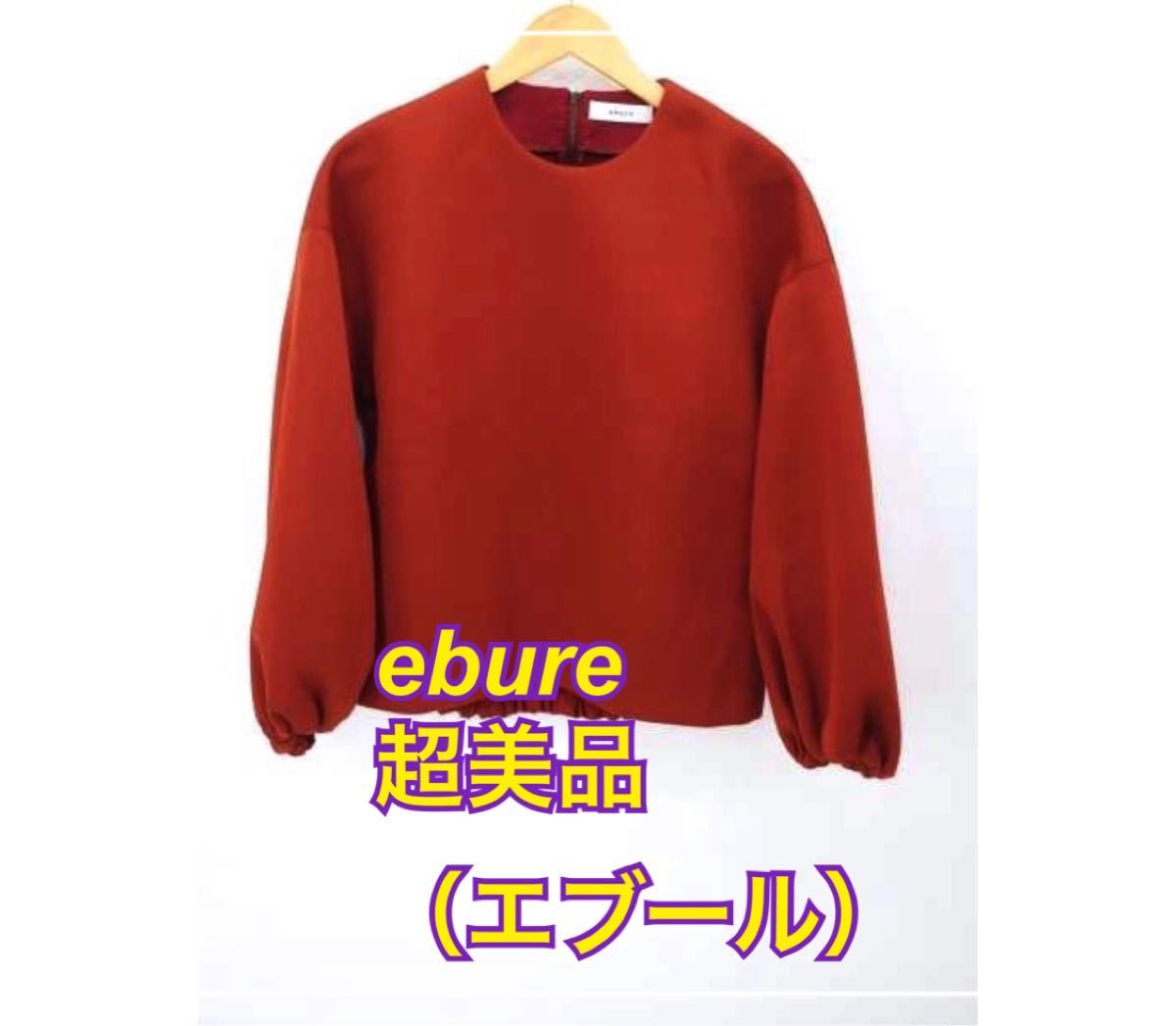 新品購入　極美品エブール　ebure ダブルラッセルプルオーバートップス　トレーナー大きめ　フリーサイズ