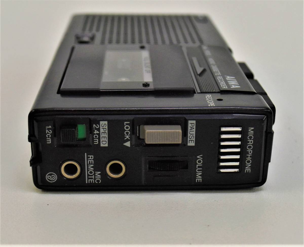 2♪ 昭和レトロ アイワ AIWA TP-M10 micro CASSETTE RECORDER DUAL SPEED マイクロ カセット レコーダー ジャンク_画像8