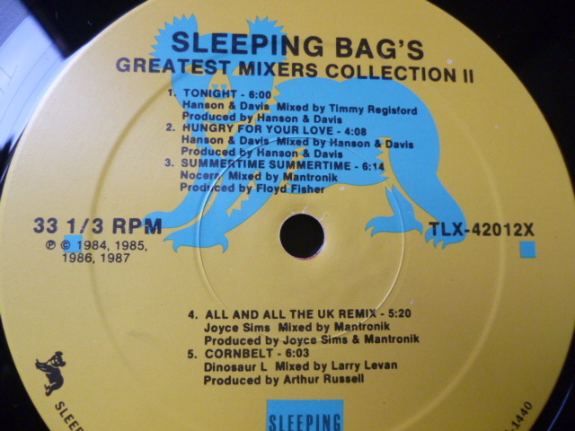VA - Sleeping Bag's Greatest Mixers Collection シュリンク付 名曲満載 コンピ DISCO ELECTRO Dinosaur L / Dhar Braxton / Konk 試聴_画像3