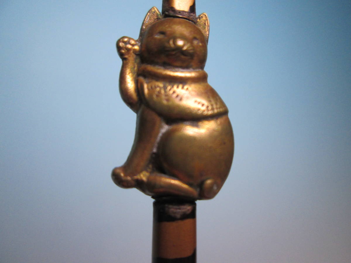 [. month ] antique * rare article book@ tortoise shell maneki-neko gold lacqering. .. ornamental hairpin tree box attaching 