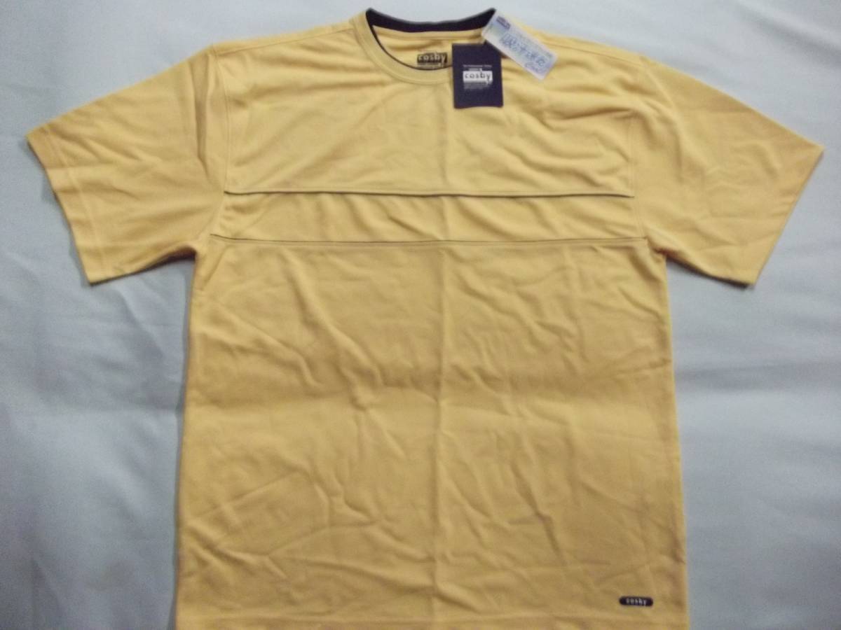 GERRY COSBY 半袖Tシャツ 黄色 LLサイズ【新品、吸汗速乾、イエロー、YELLOW、丸首】_画像1