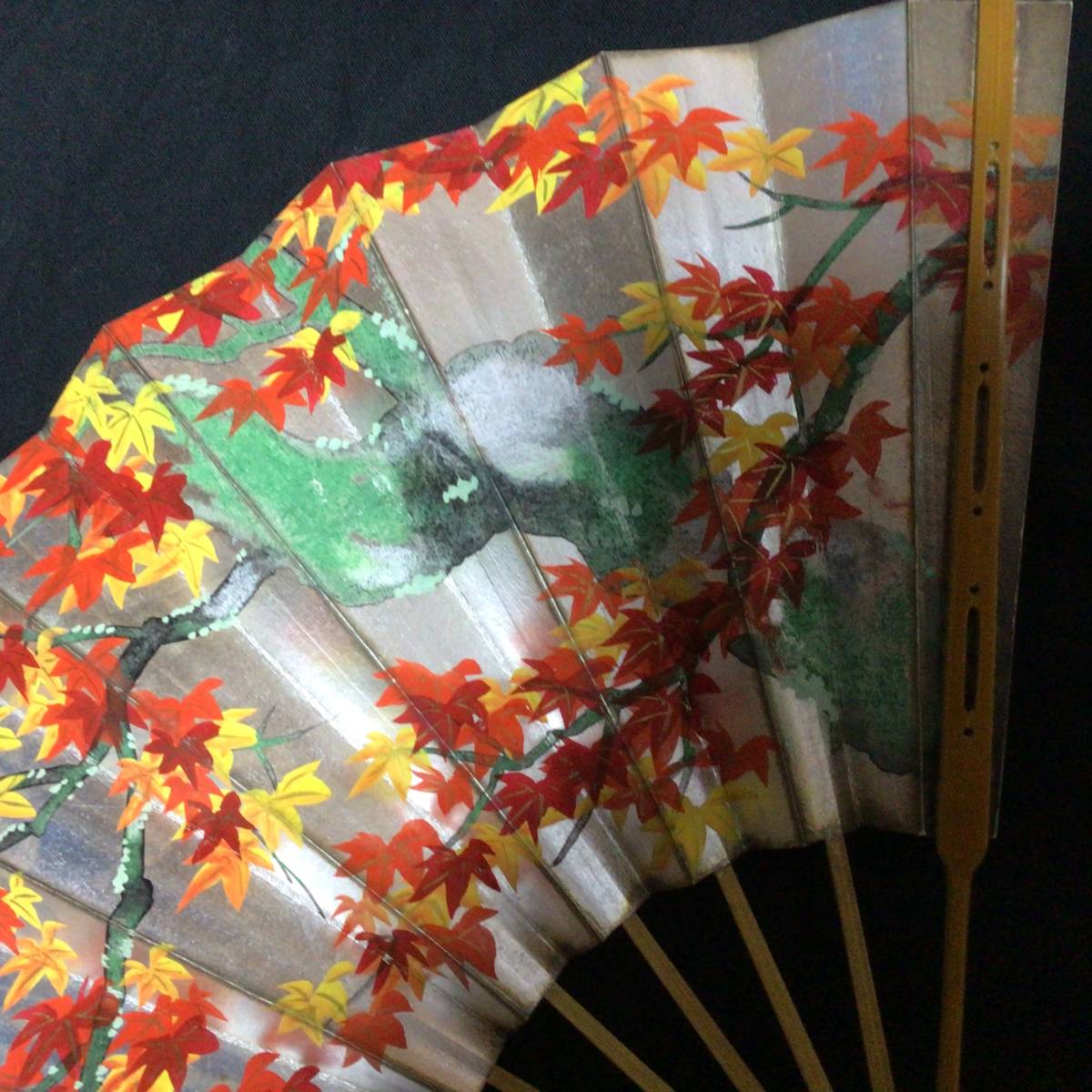  shaku one . old . Mai . talent . kyogen fan decoration . Japan dancing .. for hand ..No.312-6 paper box attaching 