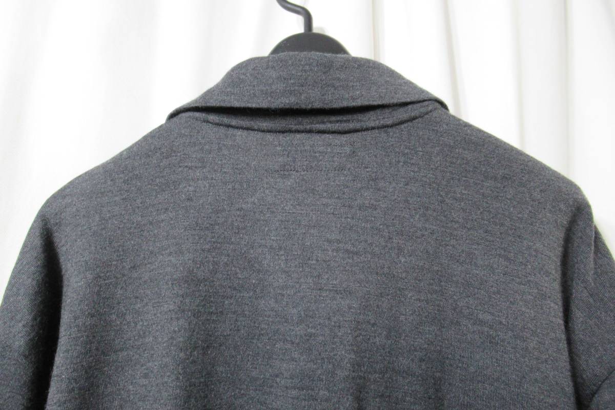  beautiful goods 98aw yohji yamamoto pour homme vintage gray wool simple blouse (HY-T35-975)