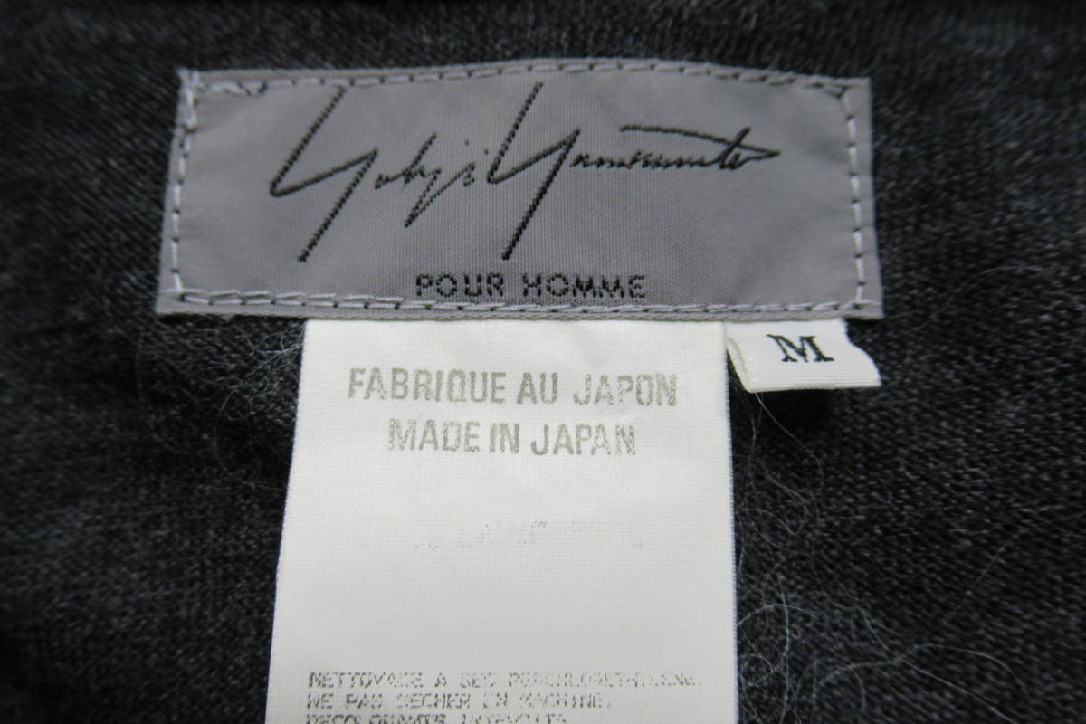  beautiful goods 98aw yohji yamamoto pour homme vintage gray wool simple blouse (HY-T35-975)