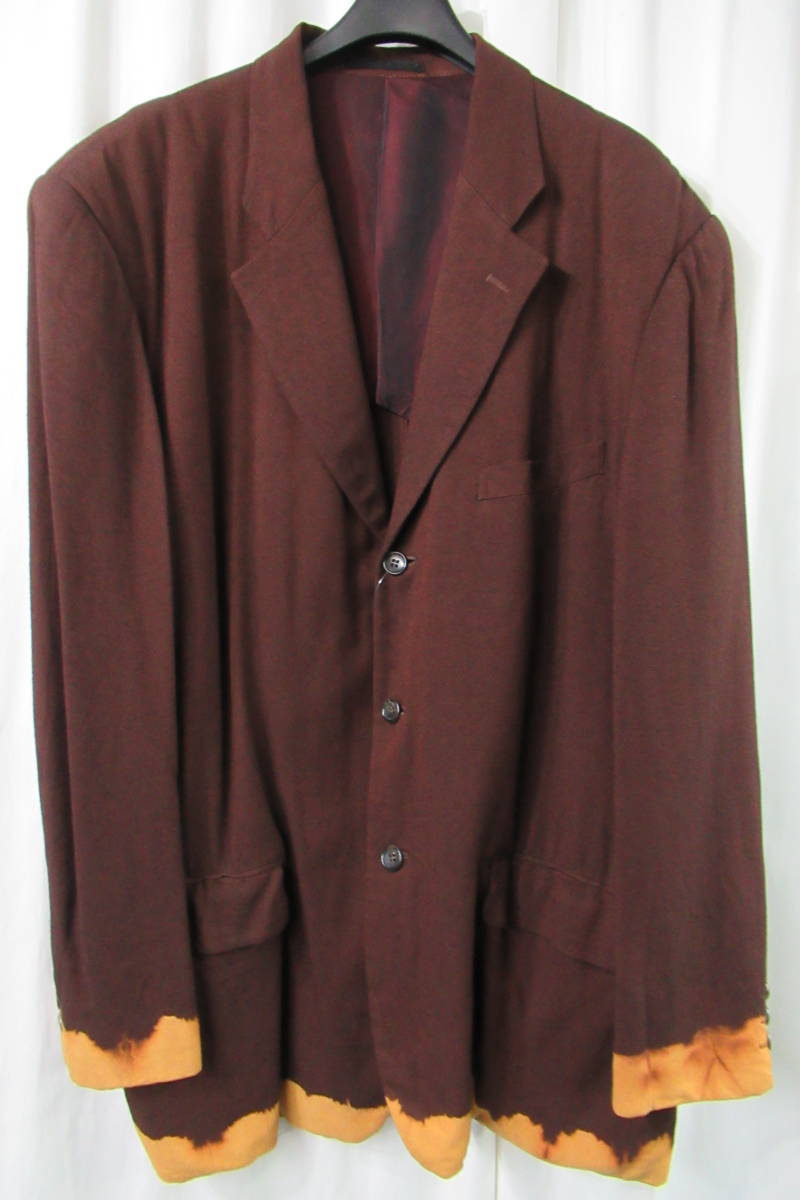 AD1993 COMME des GARCONS HOMME PLUS 脱色期 裾脱色デザインジャケット PJ-04078M