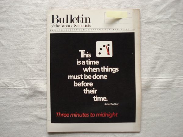 【原子力科学者会報 英語】 Bulletin of the Atomic Scientists 1984-1 /Three minutes to midnight /核科学者紀要 学術誌 軍備管理_画像1