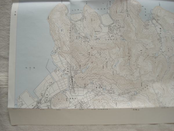 [ map ]. color pcs 1:25,000 Showa era 61 year issue / Kagawa Okayama Takamatsu slope . charge road turtle water .. block . less block .... Seto inside sea bow string feather Shikoku country plot of land ..