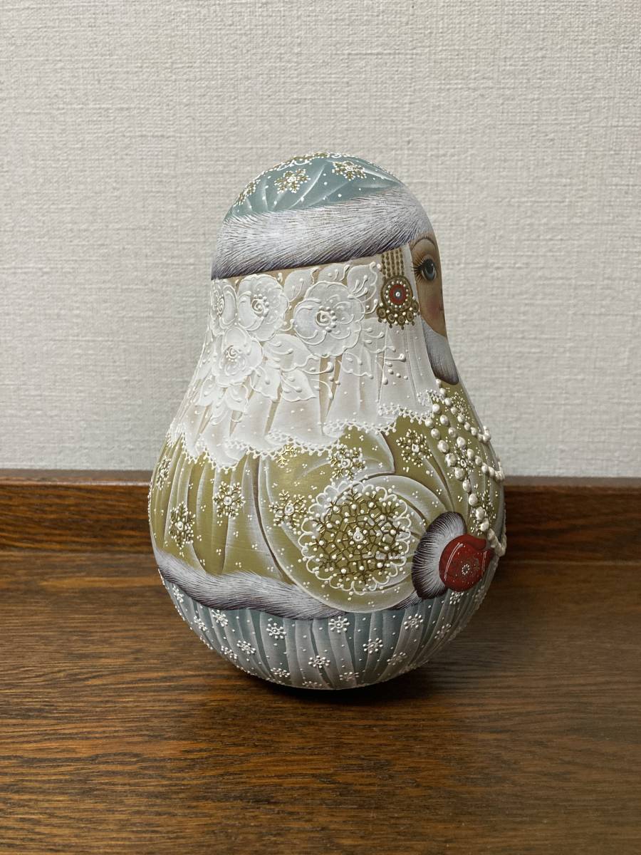  Russia miscellaneous goods *.. finished ... snow . Sune g-lachika(H18cm)tachi hole work matoryo- deer snow. woman .