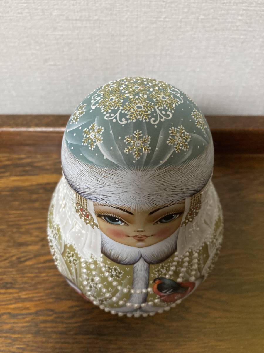  Russia miscellaneous goods *.. finished ... snow . Sune g-lachika(H18cm)tachi hole work matoryo- deer snow. woman .