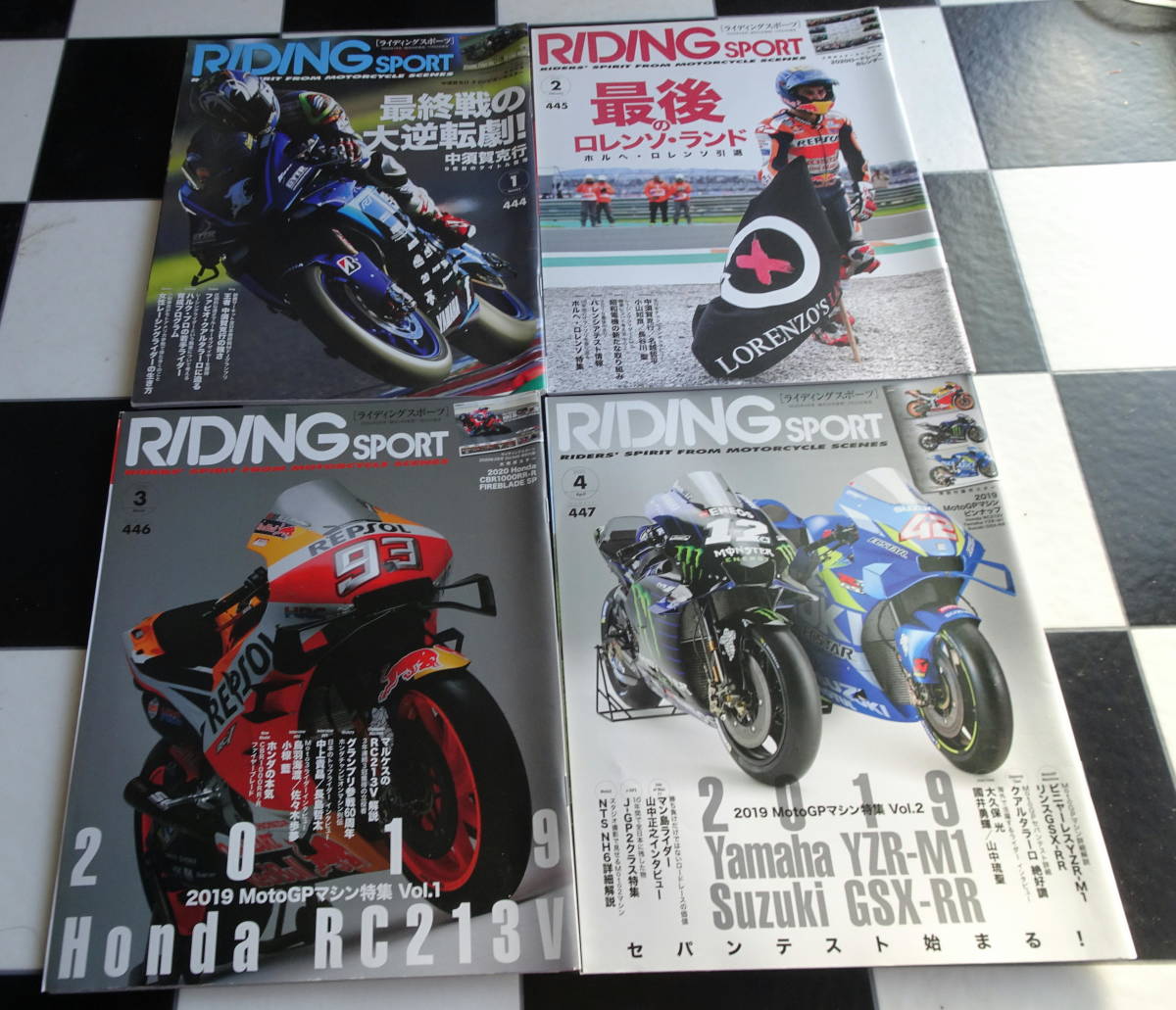 【RIDING SPORT】ライディングスポーツ 2019年 1月～12月号（1年分） Vol.444～455 合計12冊セット MotoGP・全日本ロードレース 付録有り_画像2