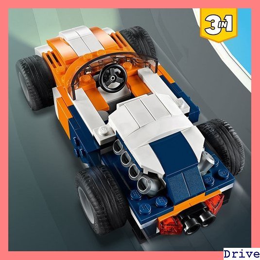 大人気！ レゴ 車 男の子 女の子 おもちゃ ブロック 知育玩具 089 3 サンセットレースカー クリエイター LEGO 128_画像3