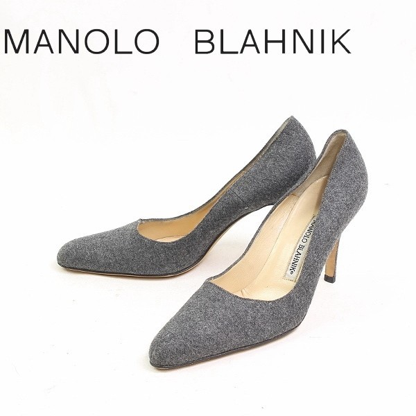 ◇MANOLO BLAHNIK/マノロ ブラニク ウール アーモンドトゥ ピン