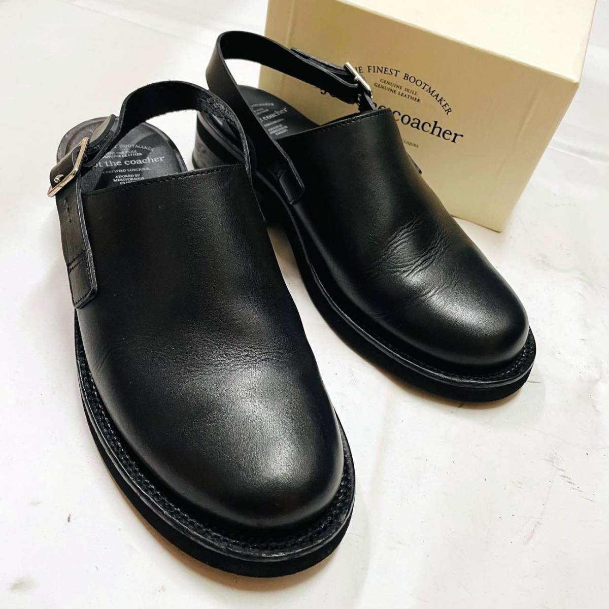 【期間限定特価】 coacher the foot レザーサンダル 黒 メンズヒール革靴 ENGINEER OFF CUT フットザコーチャー 8.5(26.5cm) 定価42,900円 レザーシューズ 26.5cm 【期間限定特価】 coacher the foot レザーサンダル 黒 メンズヒール革靴 ENGINEER OFF CUT フットザコーチャー 8.5(26.5cm) 定価42,900円 レザーシューズ 26.5cm