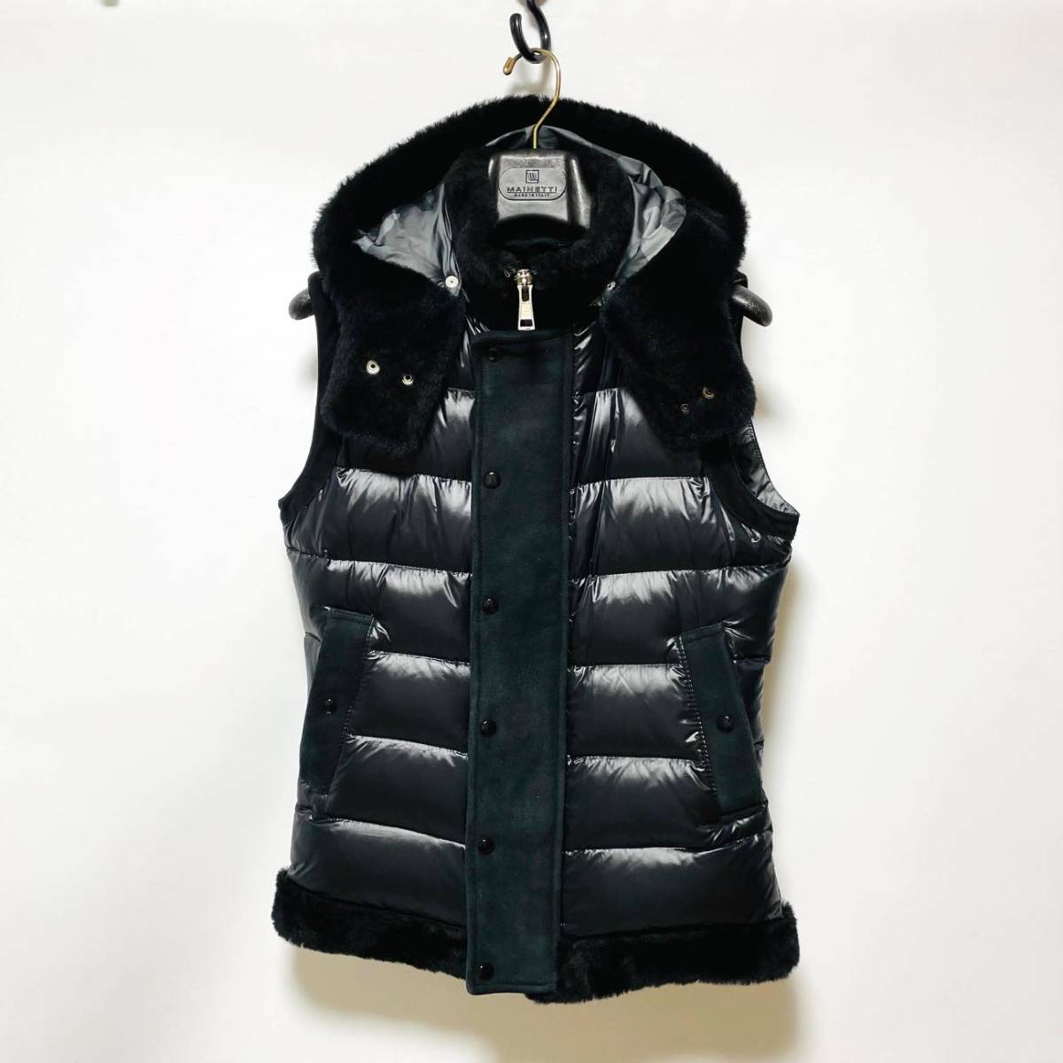  superior article AKM EMMETI special order mouton leather switch down vest S regular price 205,200 jpy ei Kei M emeti rug spo 1piu1uguale3 down jacket 