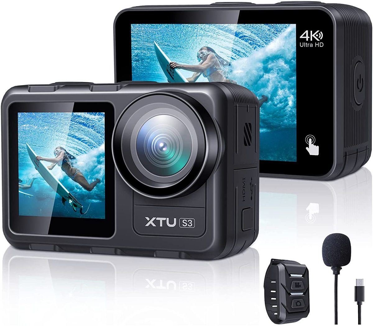 世界的に アクションカメラ S3 ■新品■XTU 4K ウェアラブルカメラ 顔認識付き EIS2.0手ぶれ補正 20MP 30fps その他