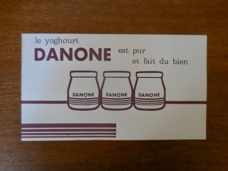 フランス☆アンティーク【le yoghourt DANONE】ビュバー BUVARD ヨーグルト ダノン 紙もの 1960年代 