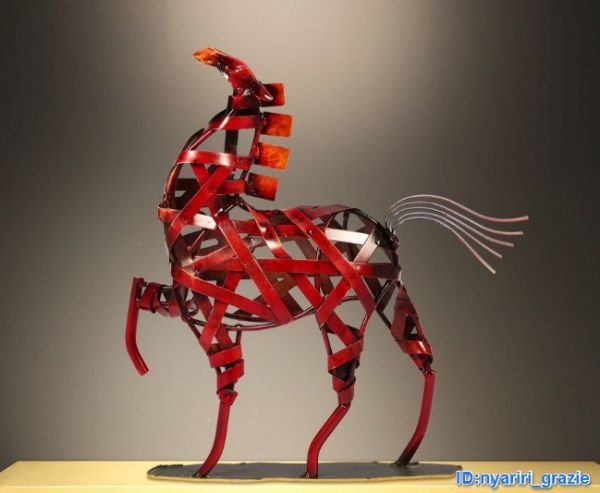 Tooarts horse metal sculpture iron mesh hand made model hose ornament decoration art 5 free shipping 