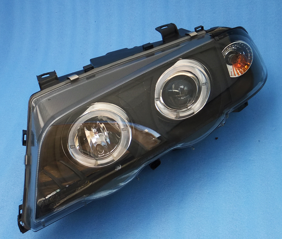 BMW E46 3 series head light left right projector lighting ring 4 light inner black after market SONAR custom (CCFL LED MTech M3 Alpina )